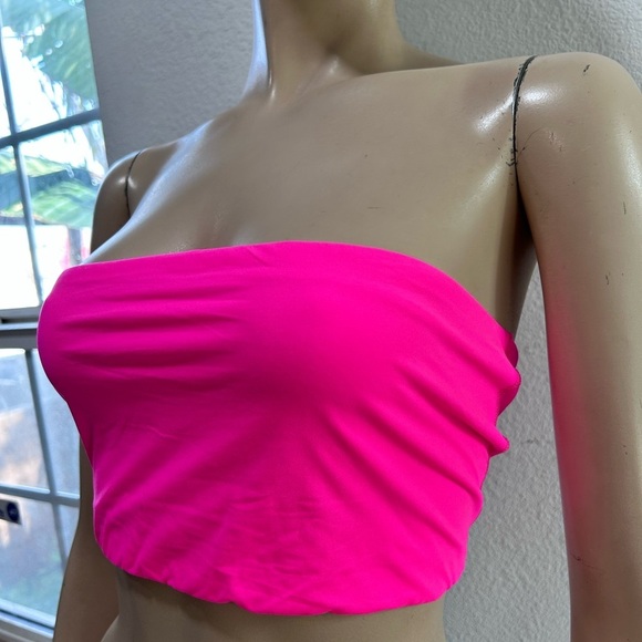 SKIMS Tubtop Vibrant Pink Strapless Bandeau Top - Picture 1 of 12